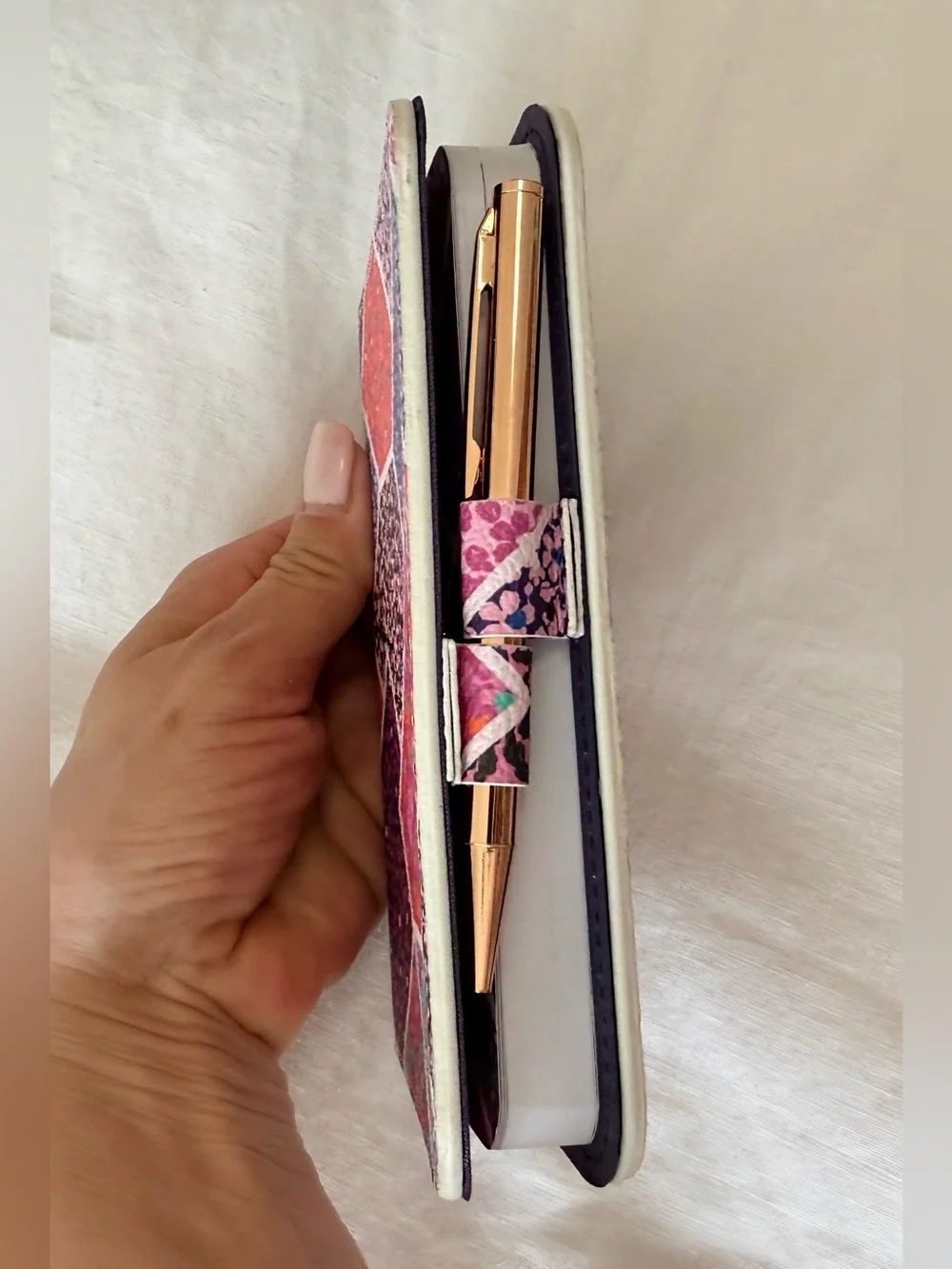 Vera Bradley | Modern Medley Pink Small Journal Gold Pen Set | Florals Ditsy